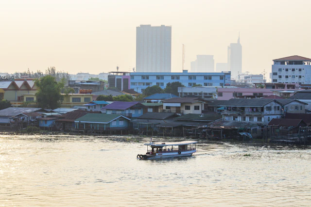 Bangkok bei Abenddämmerung