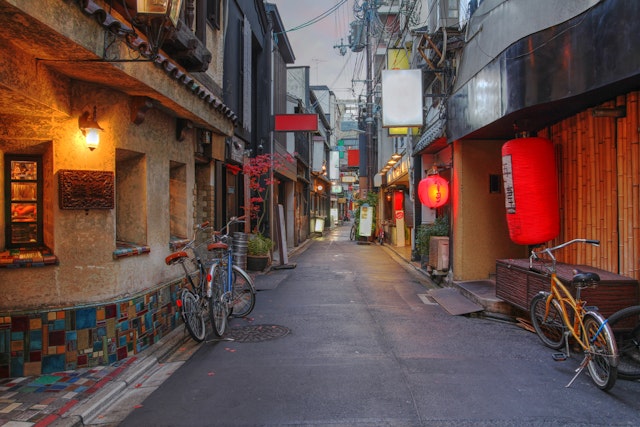 Les rues de Kyoto sur deux roues