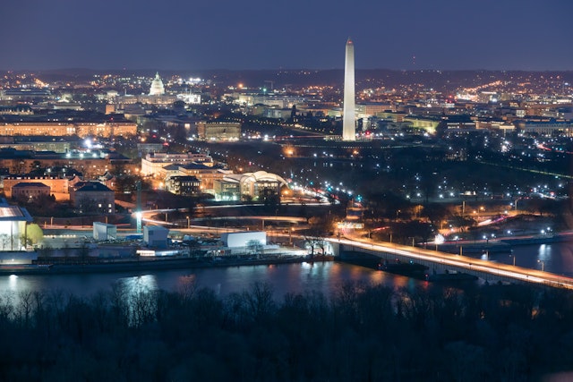 Washington DC Denkmäler bei Nacht-Tour