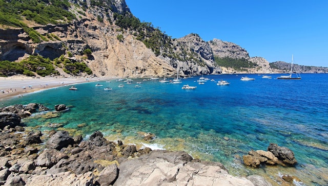 Katamaran in der Bucht von Alcudia